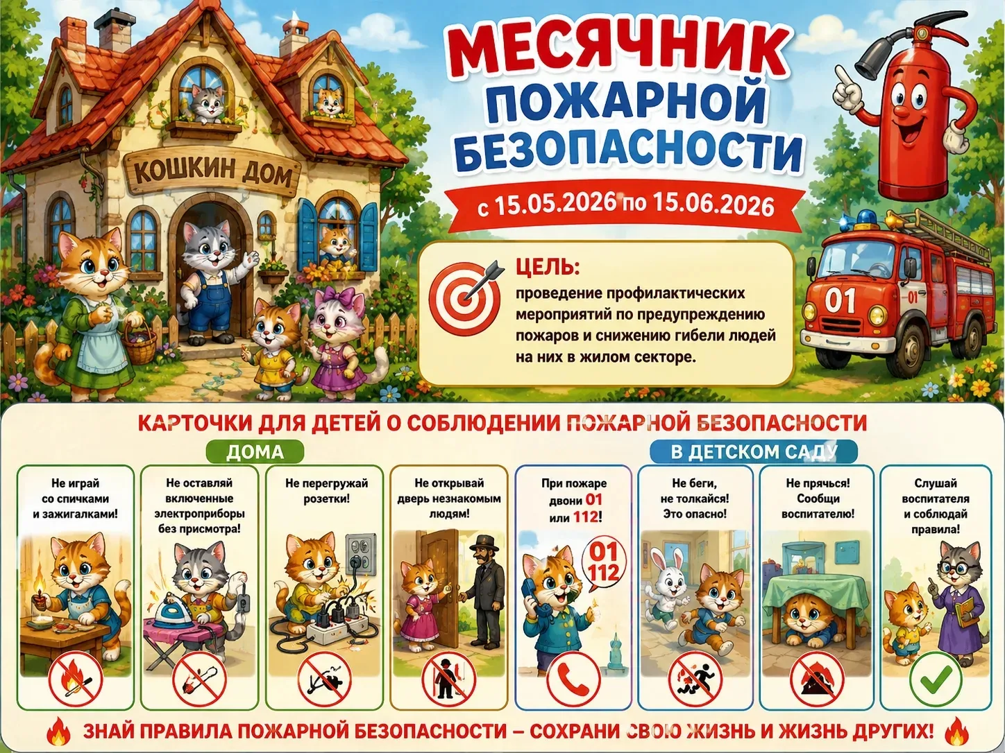 Месячник пожарной безопасности с 15.05.2026 - 15.06.2026 г.