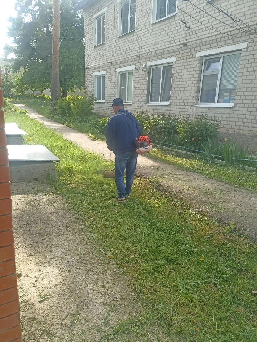 В соответствии с планом сезонных работ управляющей организацией осуществляется покос со...