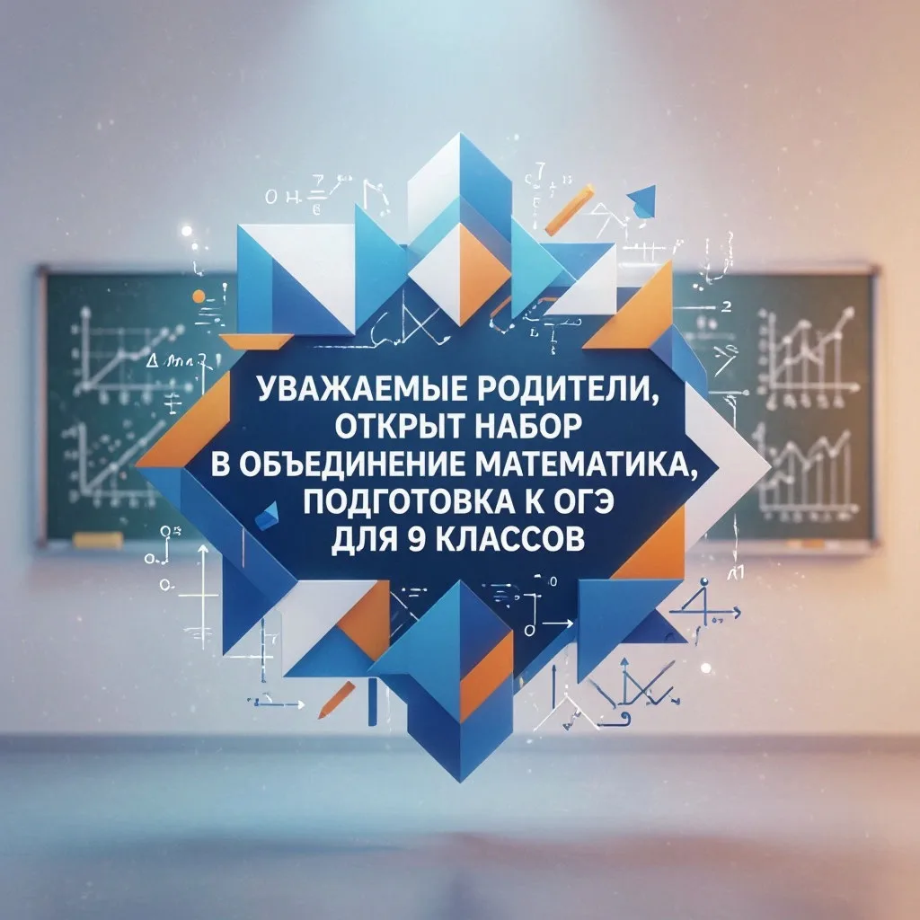 С 1 октября 2026 будут проводиться занятия в объединении «МАТЕМАТИКА» по подготовке к О...