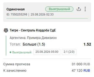 ✅  Наша бесплатная ставка залетает как по маслу! С победой! 😎