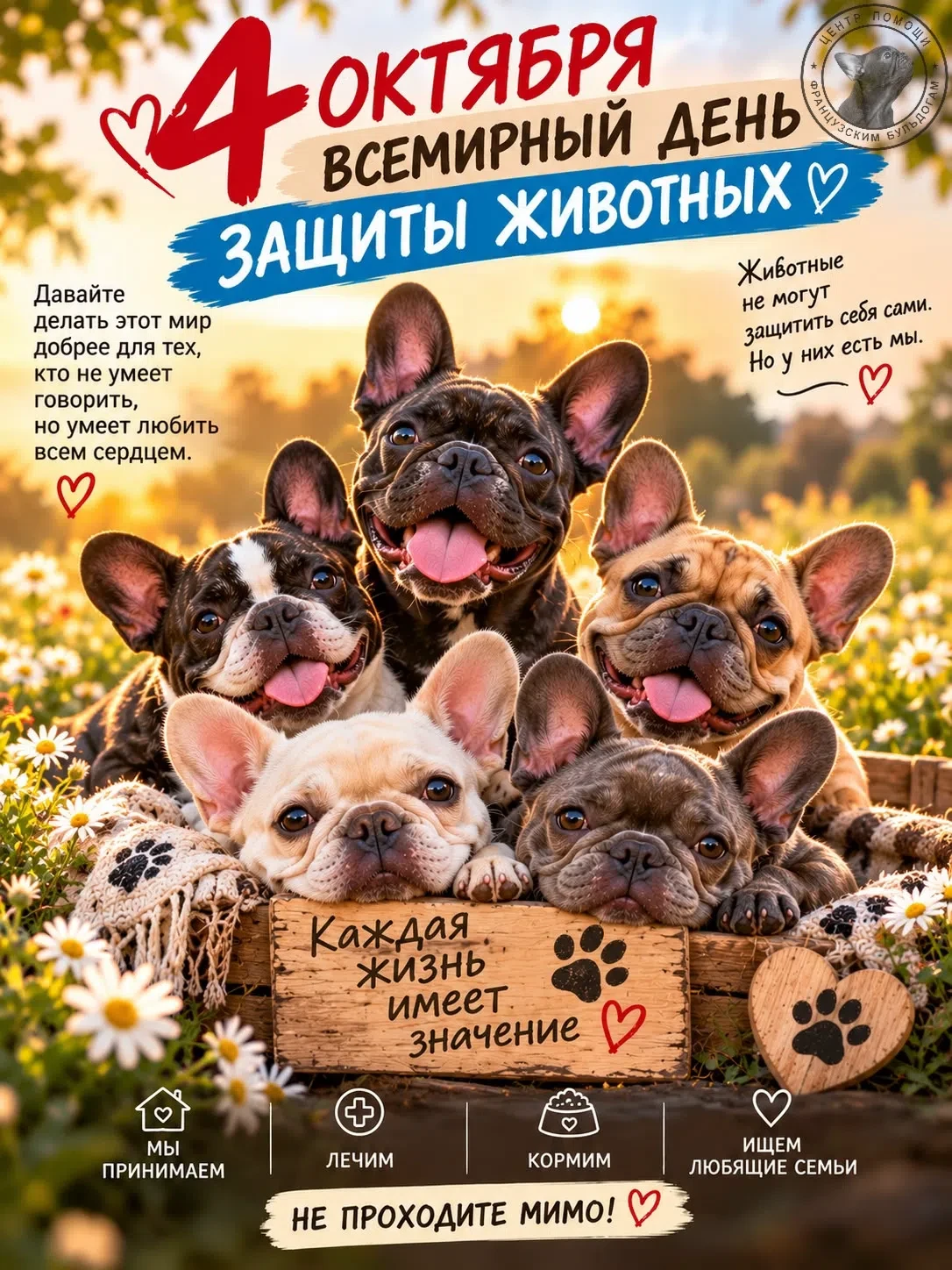 🐾 4 ОКТЯБРЯ — ВСЕМИРНЫЙ ДЕНЬ ЗАЩИТЫ ЖИВОТНЫХ 🐾
