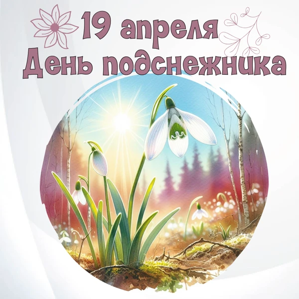 19 апреля - день подснежника.