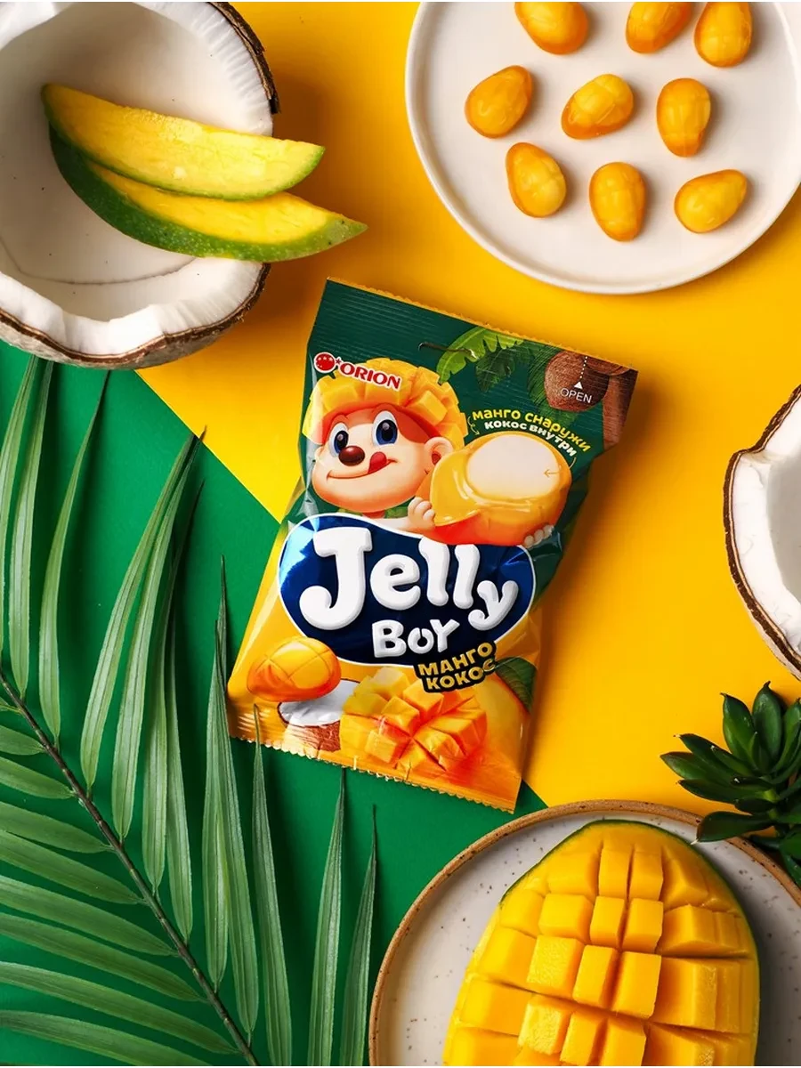 ⚡️ Жевательный мармелад Jelly Boy Манго-Кокос 114гр, ОРИОН GROUP