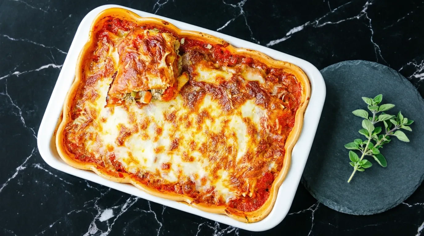 Блины с мясной начинкой, запечённые в томатном соусе — как домашняя лазанья, только с р...