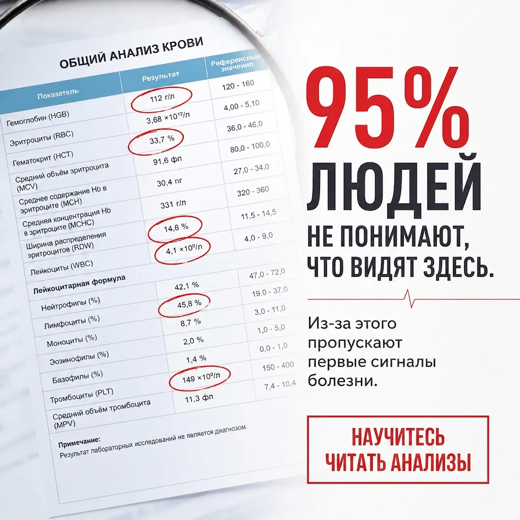 💉📑 Сдаёте анализы — всё "в пределах нормы", а самочувствие оставляет желать лучшего?