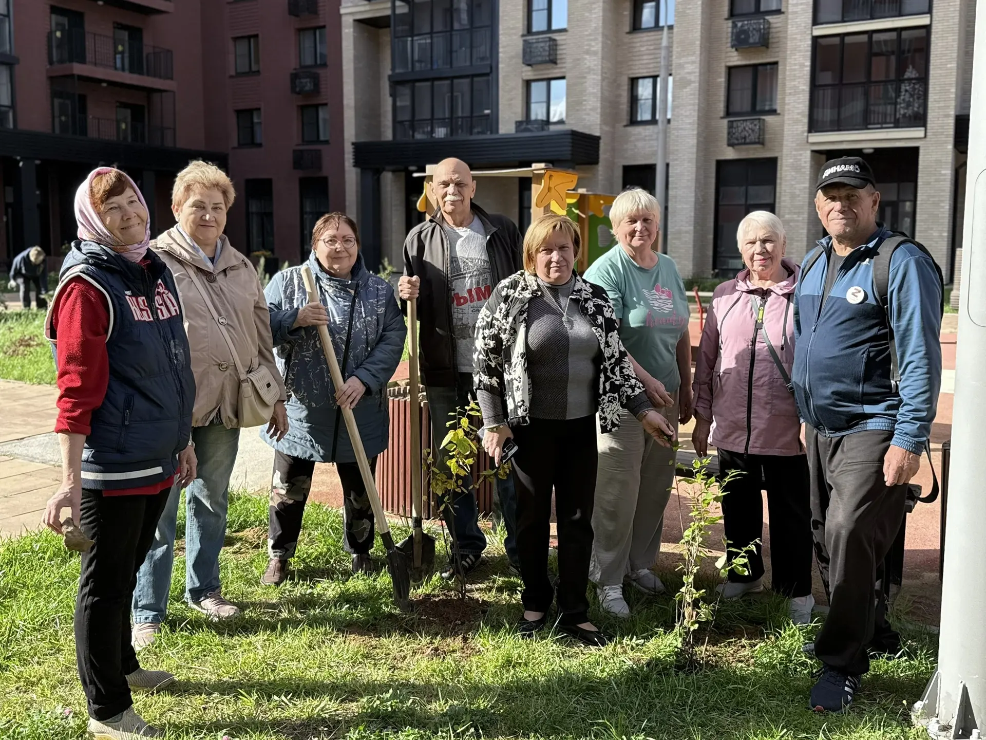 🌿 В Марфино озеленили дворовую территорию