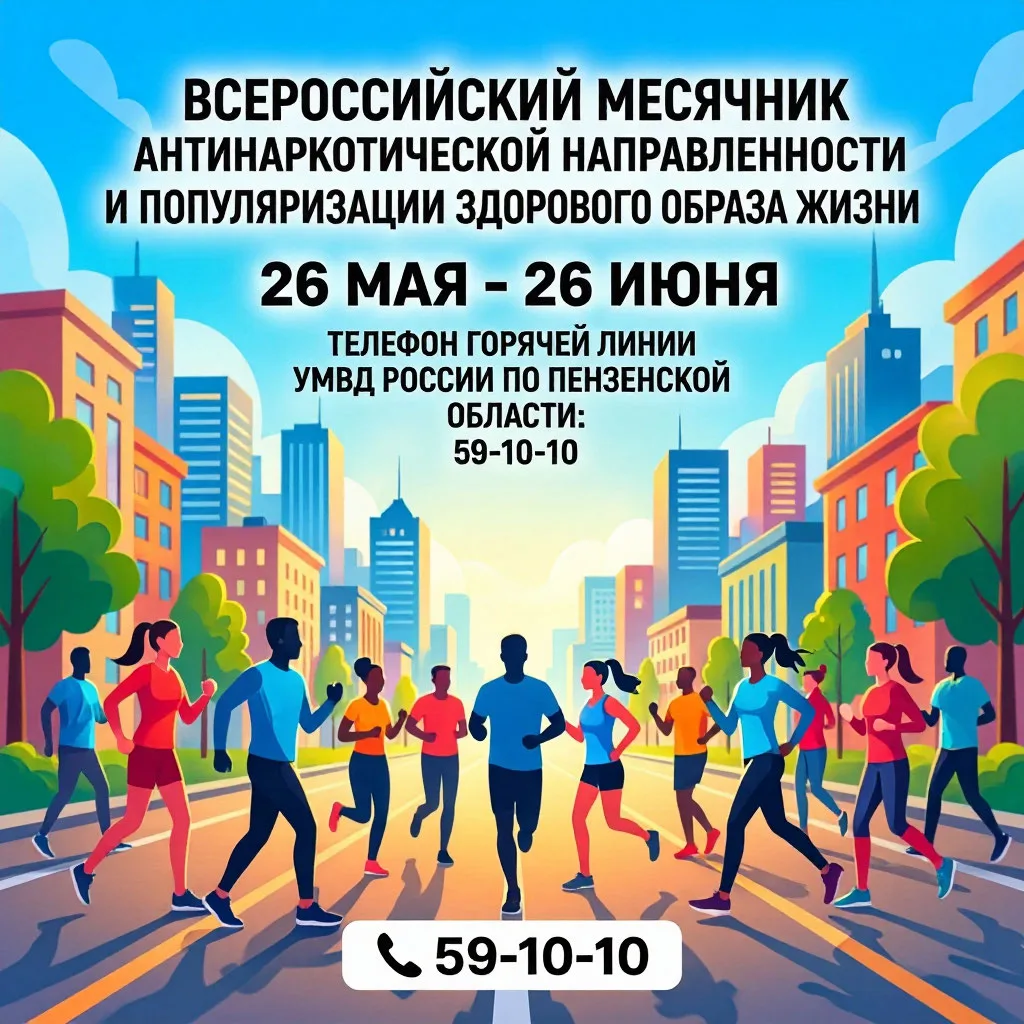 🚨 В Пензе стартует Всероссийский месячник антинаркотической направленности и здорового...