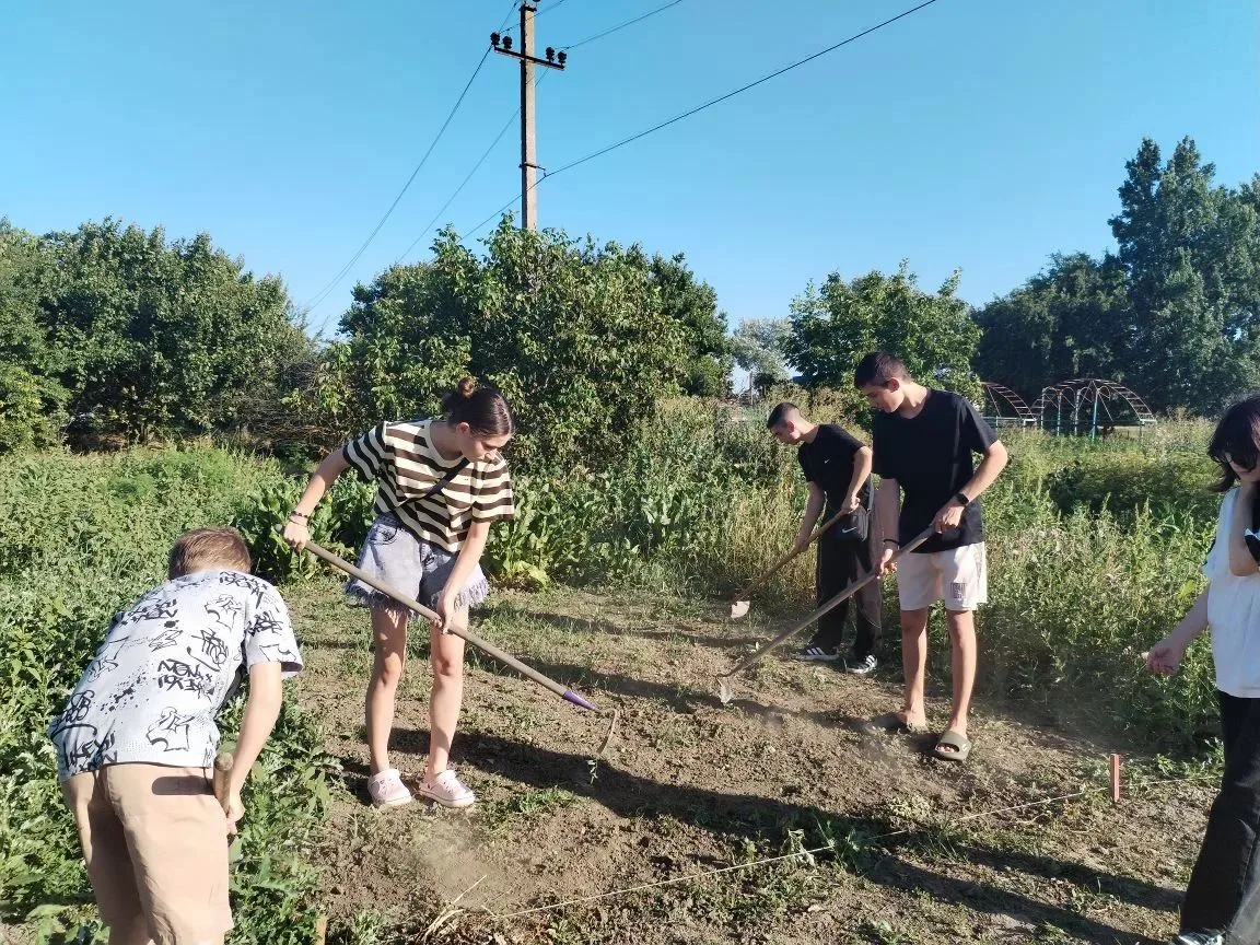 Сегодня начала работу вечерняя тематическая площадка. Ребята 10 и 9-х классов работали на пришкольно