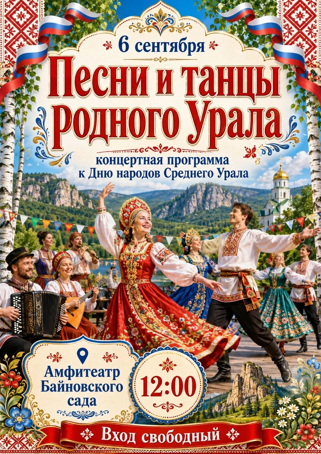 🔔 «Песни и танцы родного Урала» в Байновском саду