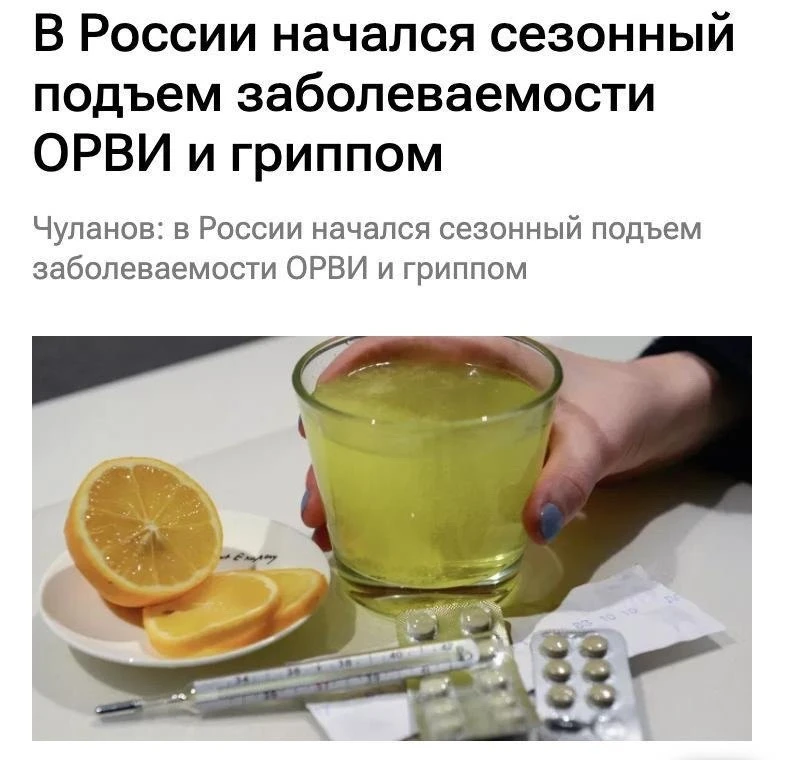 В России стартовал сезонный подъём респираторных инфекций