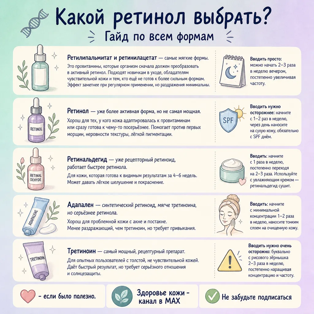 🌙 Ретинол vs ретиноиды: почему не все работают одинаково