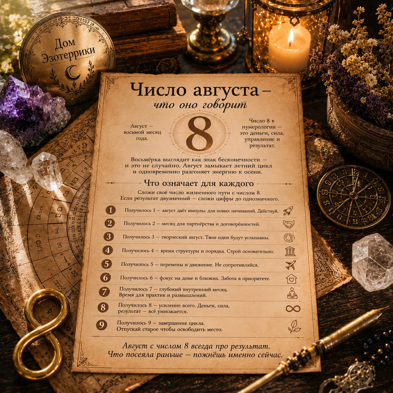 🔢 Число августа — что оно говорит