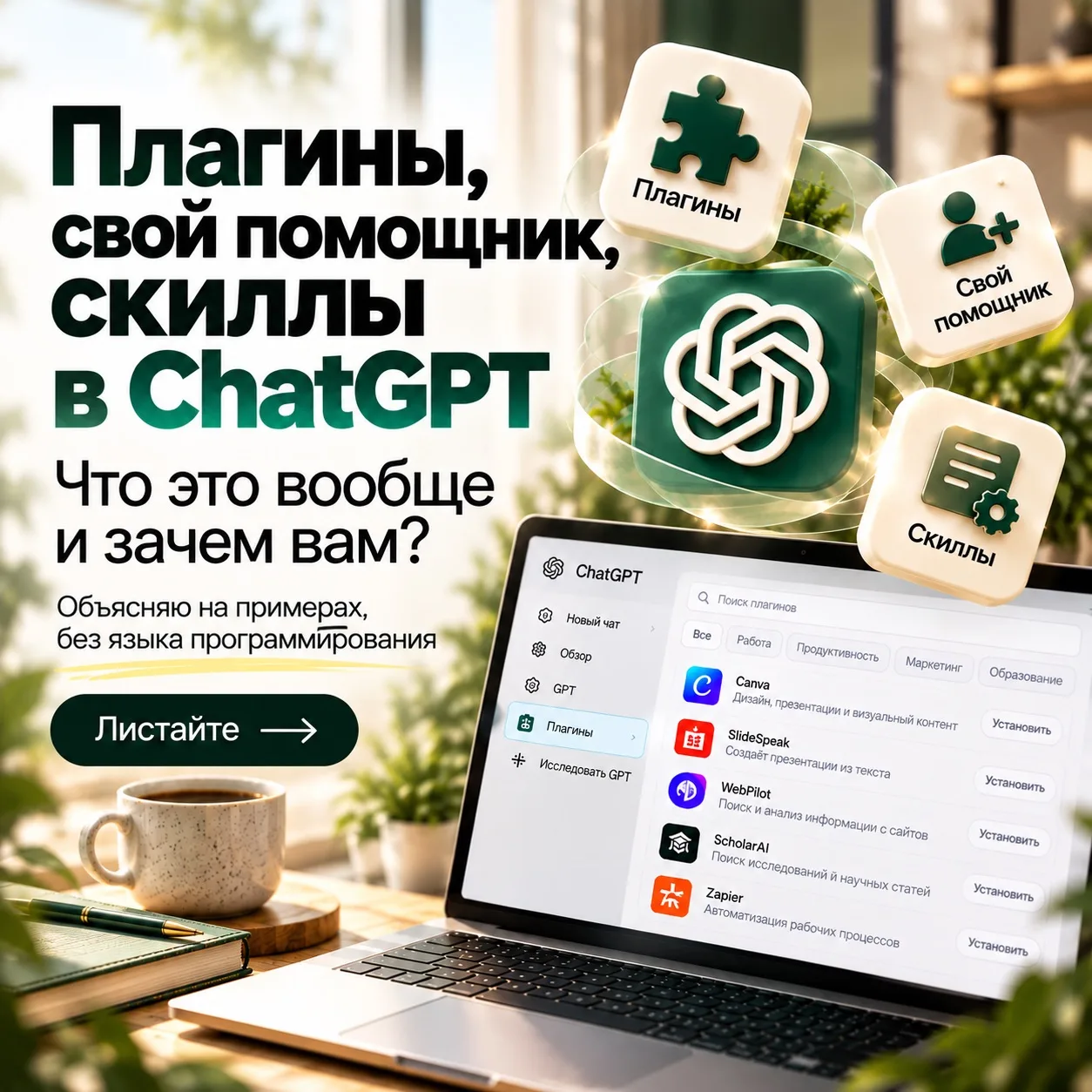 «А мне-то зачем эти плагины и скиллы?»