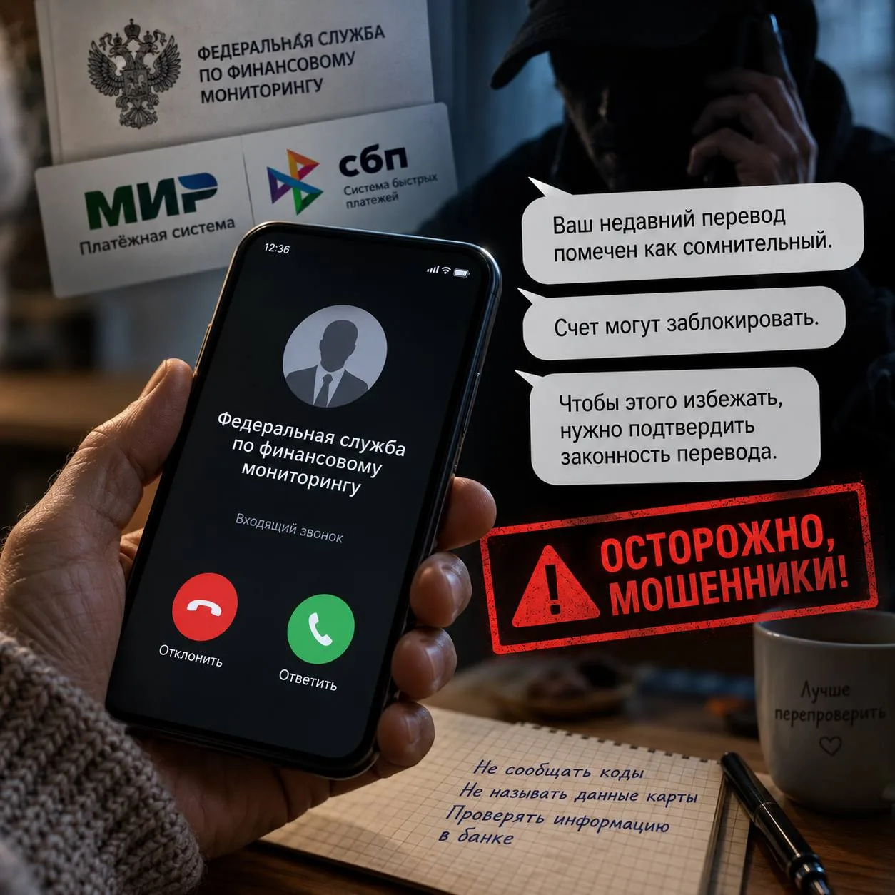 💳 Мошенники пугают россиян «сомнительными» переводами