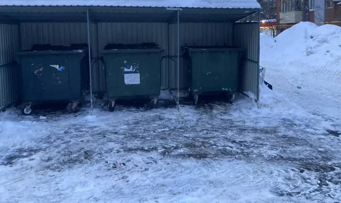 Ежедневно Домоуправляющая компания Приокского района осуществляет уборку территории вокруг контейнер