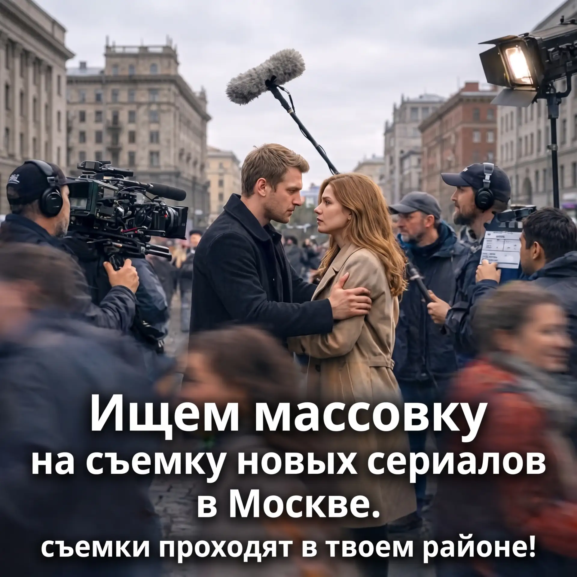 ‼️Москва. Требуются люди в массовку на съёмки новых сериалов!