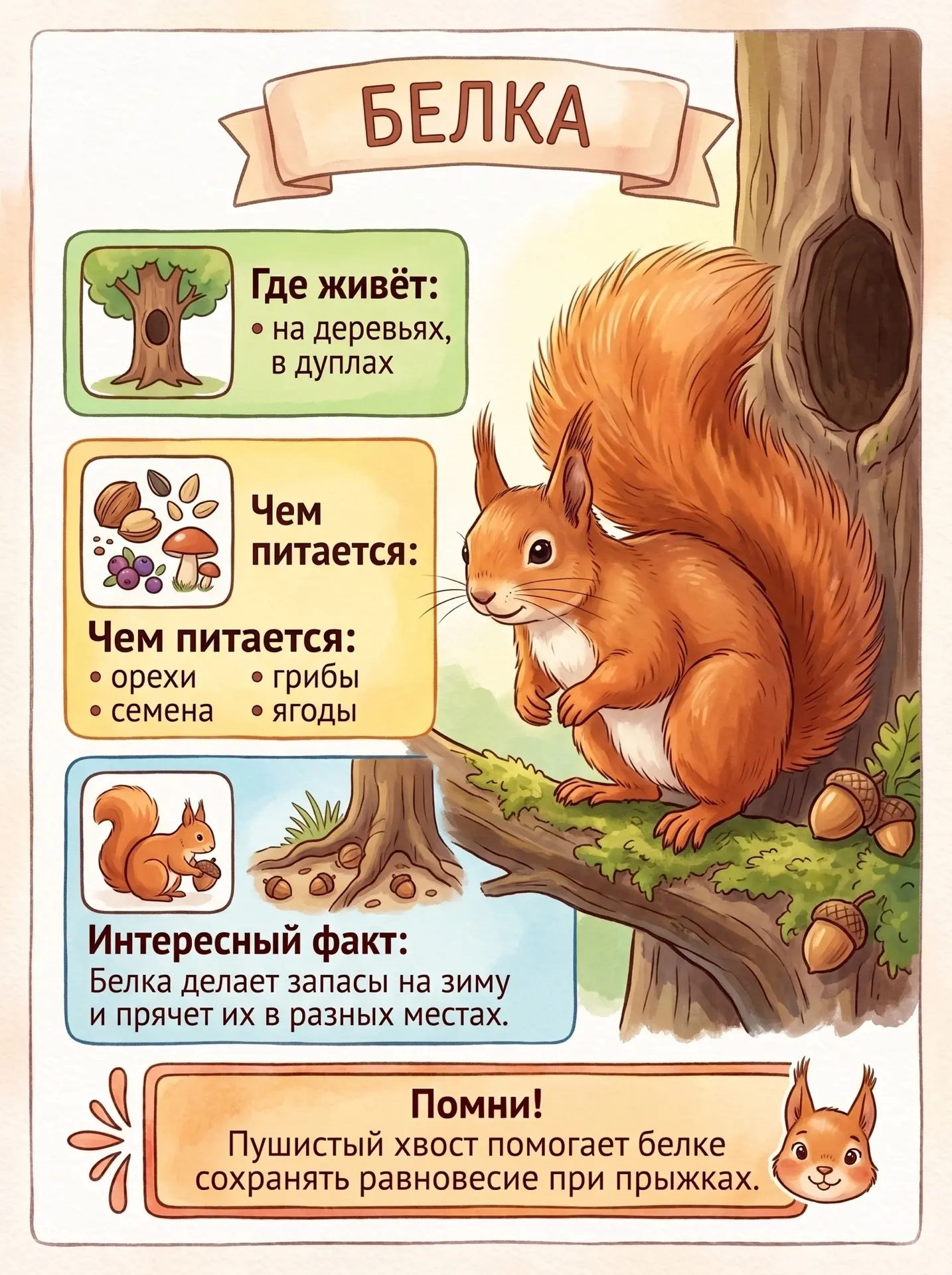 🦊🌲 «Животные леса» — красочные информационные листы для детей!🐻🦔
Источник 
Обучалочка