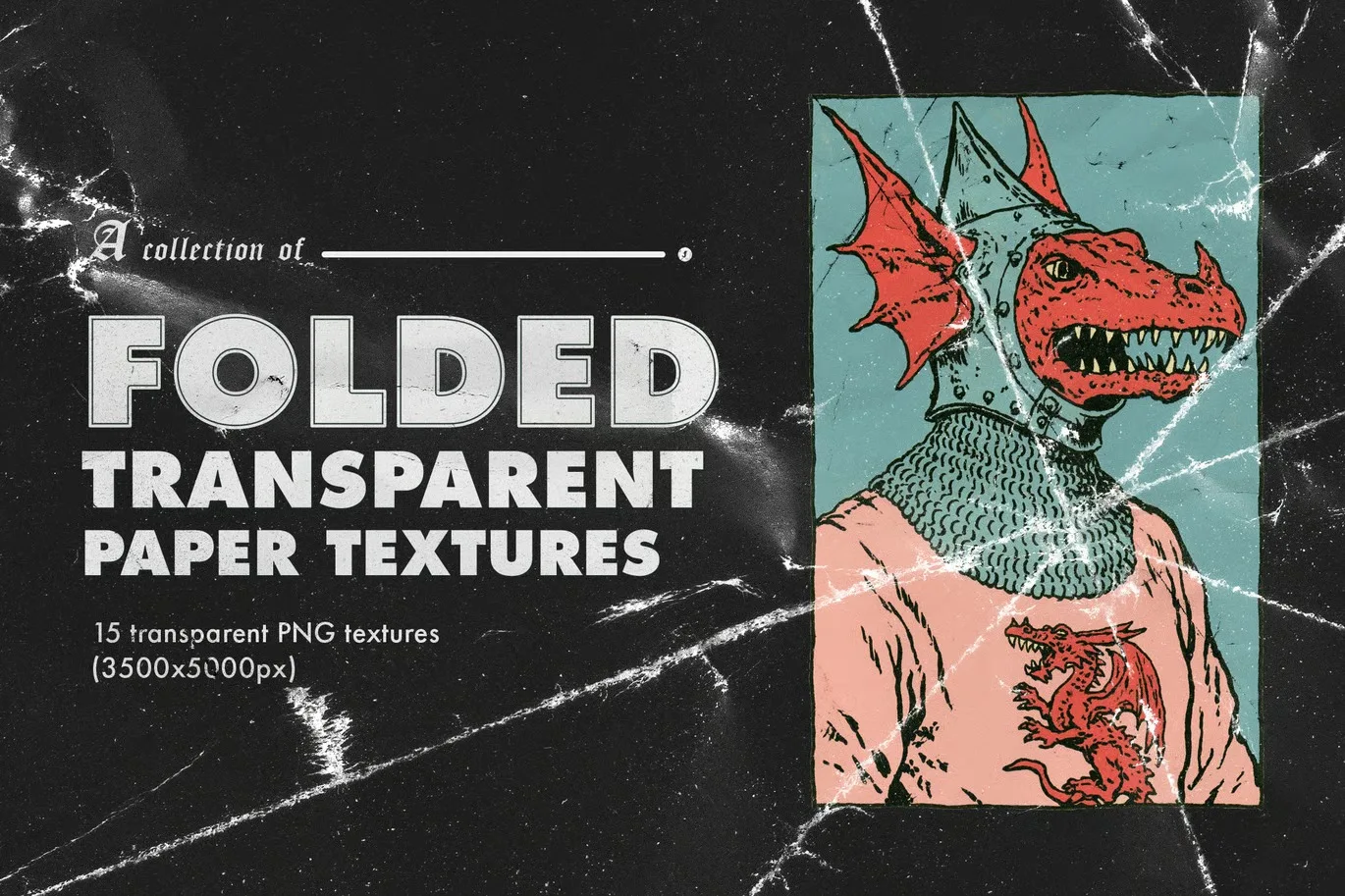 ✅ Transparent Folded Paper Textures