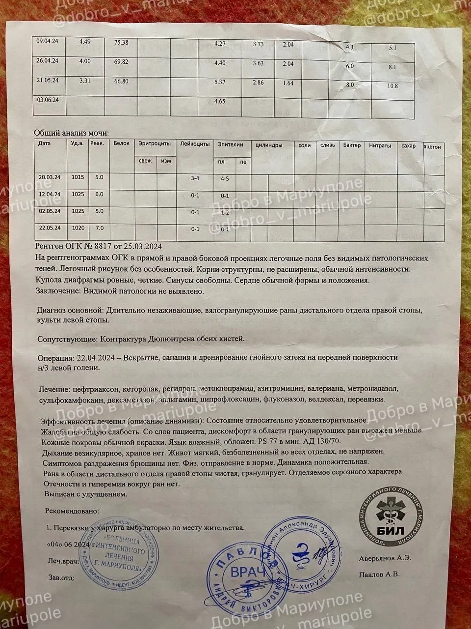 Мы продолжаем оказывать помощь жителям Мариуполя, посещаем людей в трудной ситуации. Мн...
