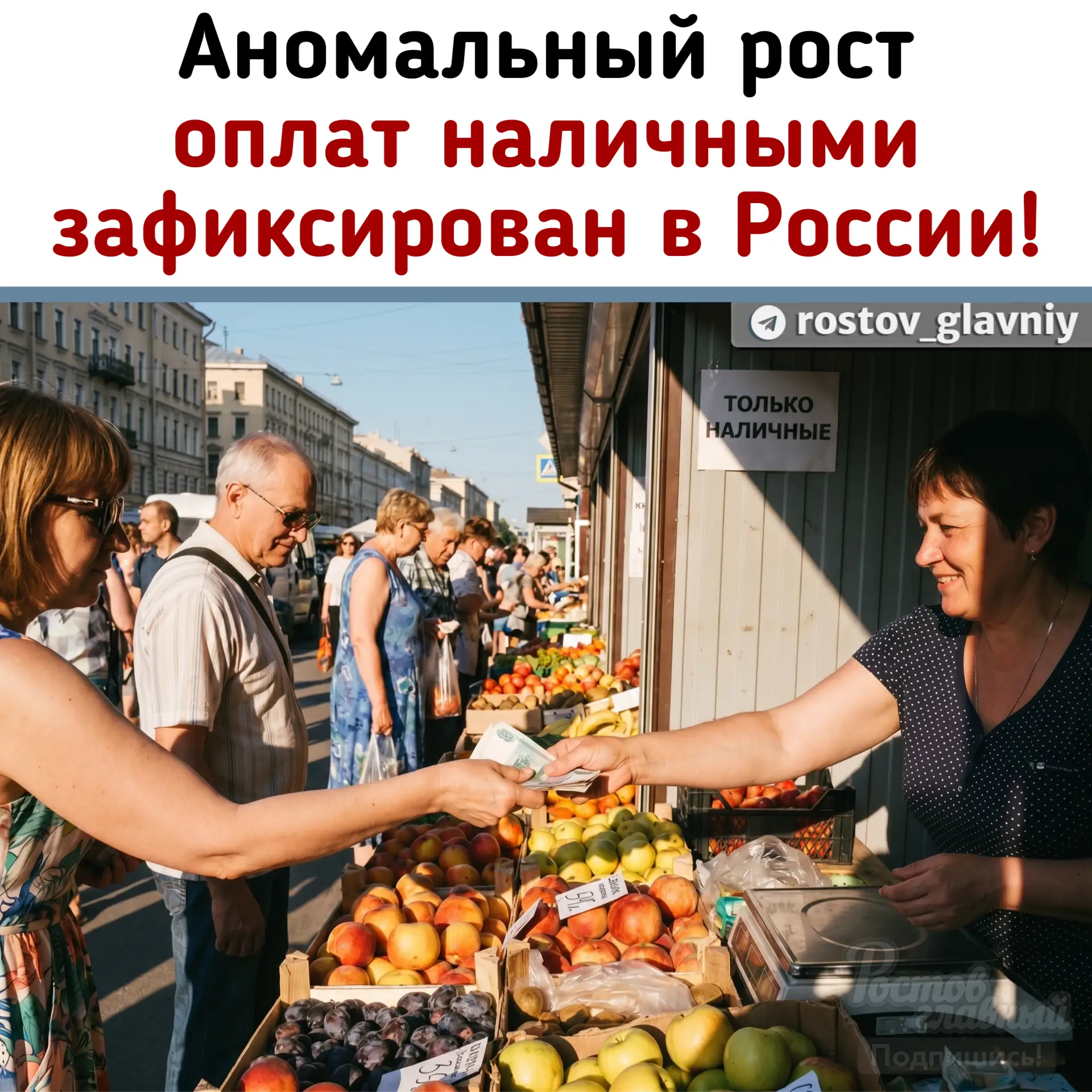 💰 Аномальный рост оплат наличными зафиксирован в России!

Уже каждый третий чек в магазине (30,2%) 