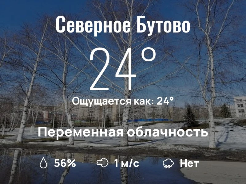 Что с погодой в Северном Бутово?