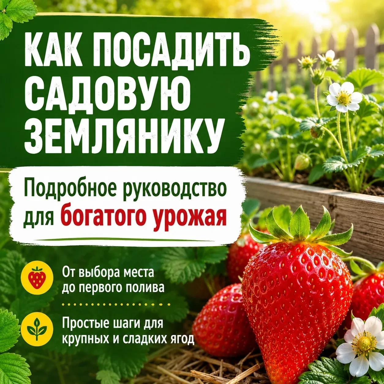 Как посадить садовую землянику: подробное руководство для богатого урожая!