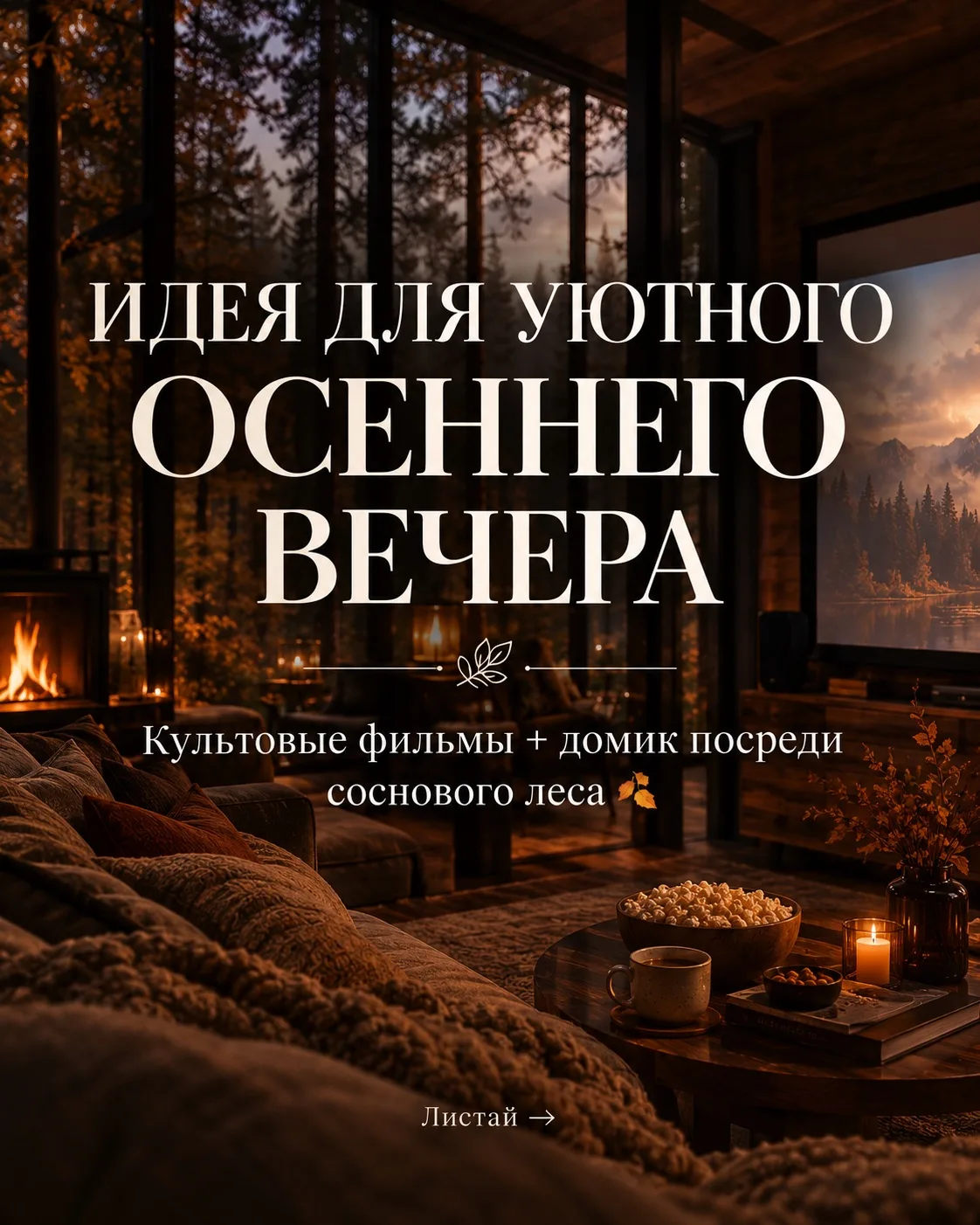 🍂 Осень создана таких вечеров, когда можно позволить себе максимально расслабиться