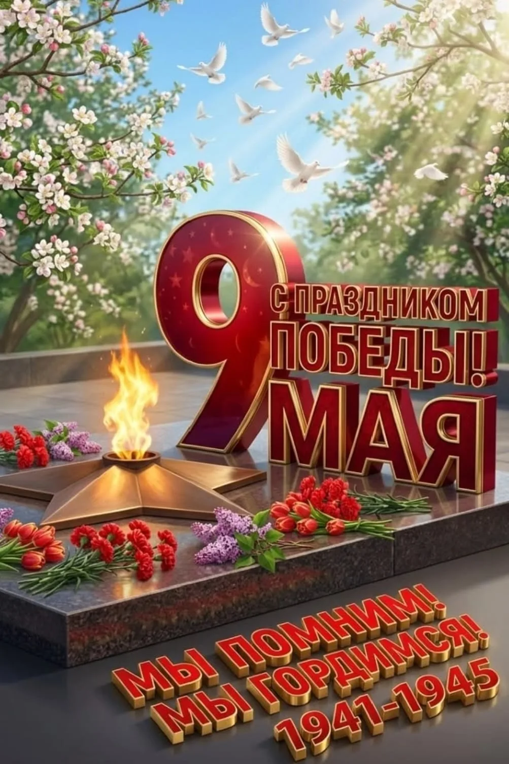 С праздником Победы, дорогие волжане! Пусть мирное небо будет над вами всегда, светит с...