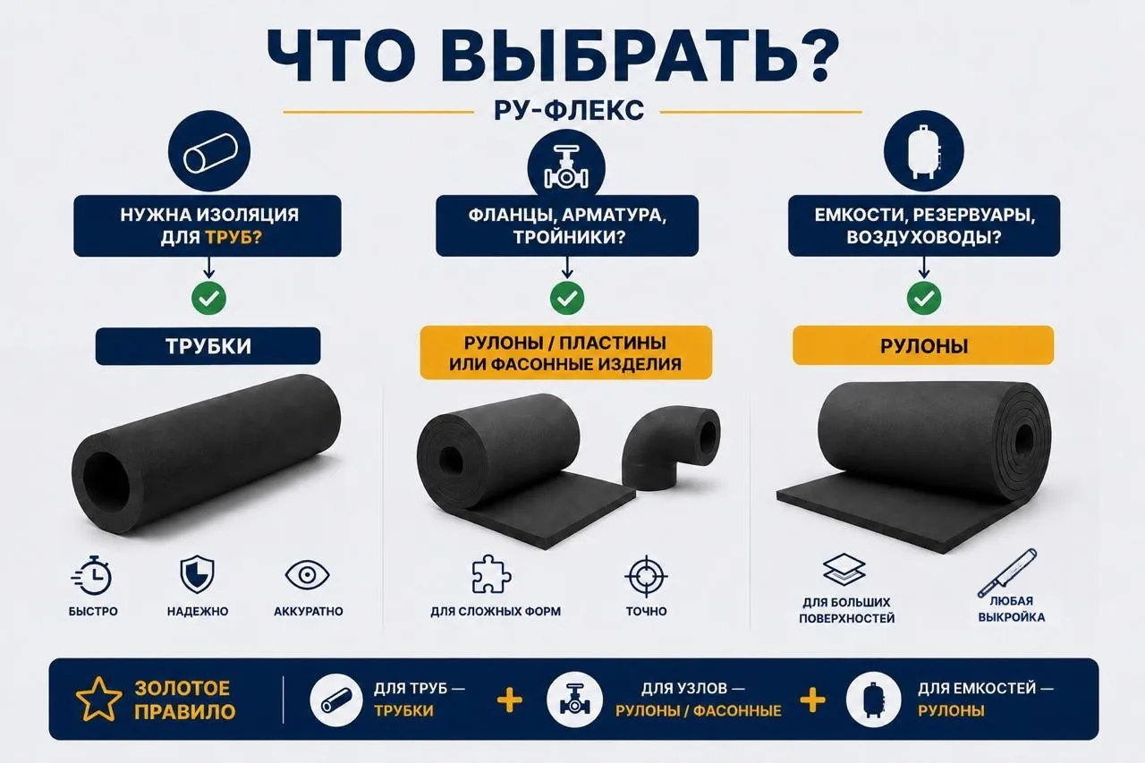 Сравнение: рулонный материал vs готовые трубки — что выбрать?