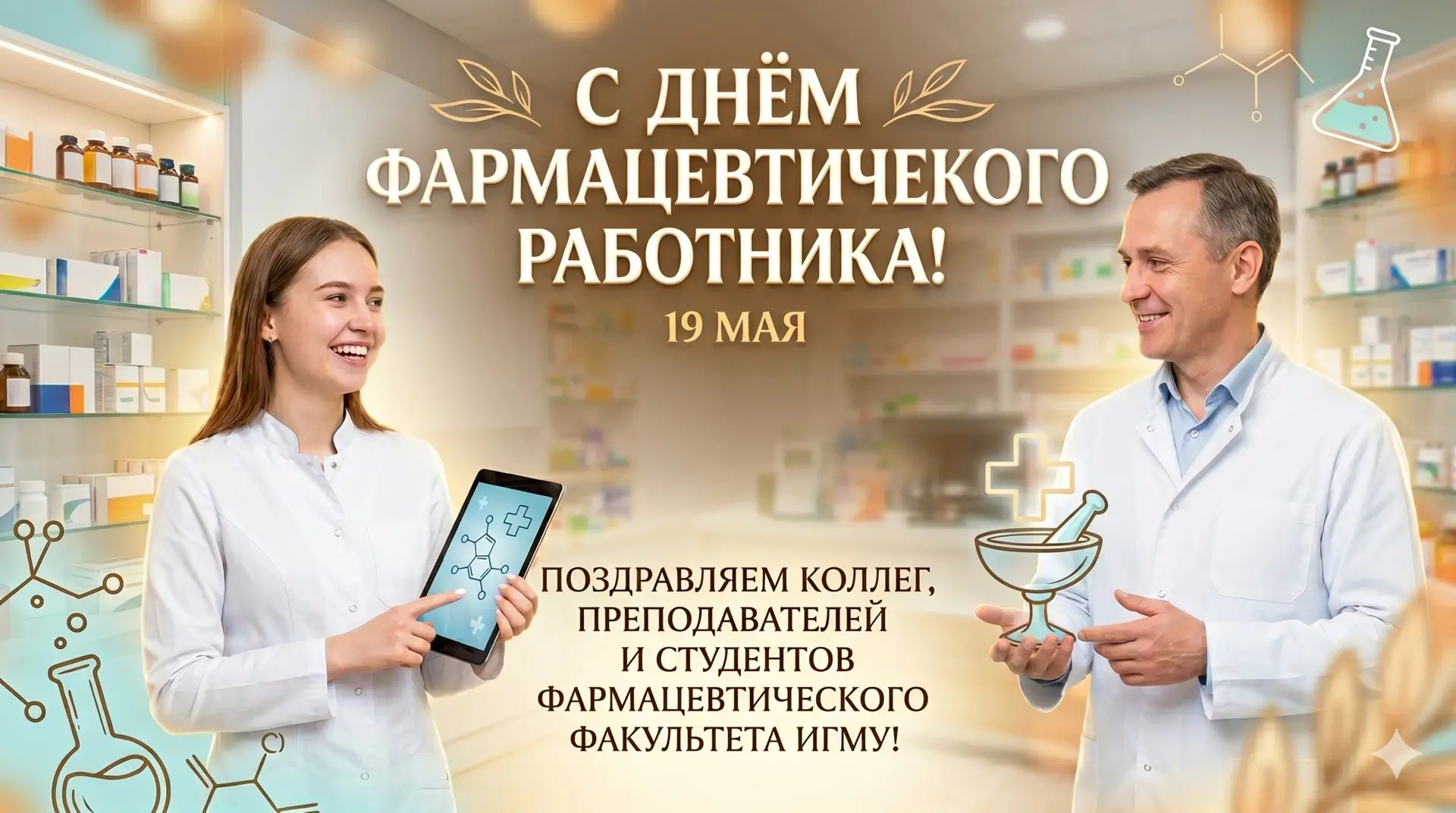 💊 С Днём фармацевтического работника!  Сегодня, 19 мая, профессиональный праздник отмечают те, чья т