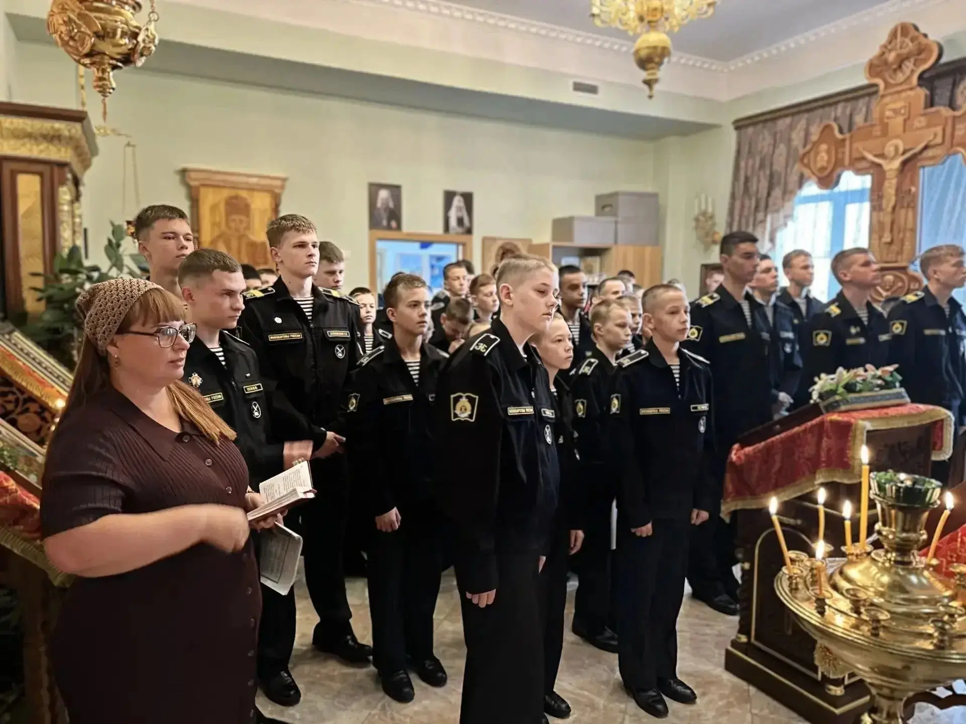 ☦️🇷🇺В Севастопольском президентском кадетском училище прошло богослужение и духовная ...
