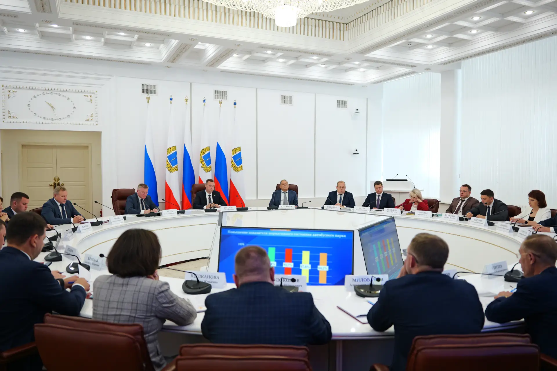 Губернатор Саратовской области Роман Бусаргин провел постоянно действующее совещание с ...