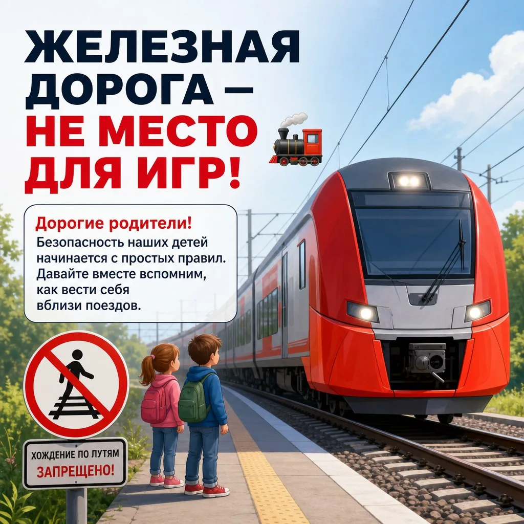 Поезд - это не только романтика путешествий, но и зона повышенной опасности. 🚂⚠

Листайте наши карт