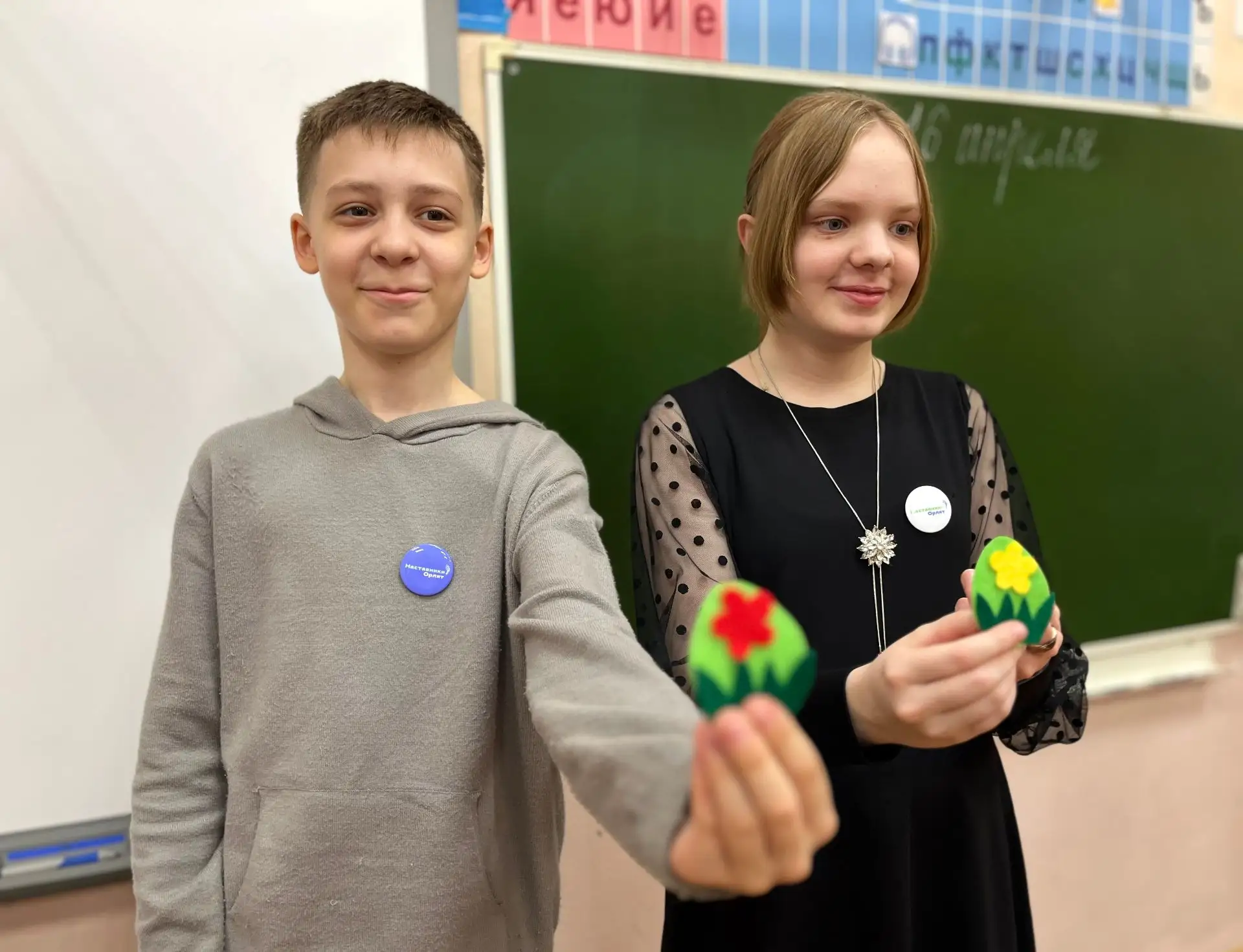 🌟 Пасхальный мастер-класс для первоклассников! 🌟  ✨ Орлята из 1 класса с большим интересом и радость
