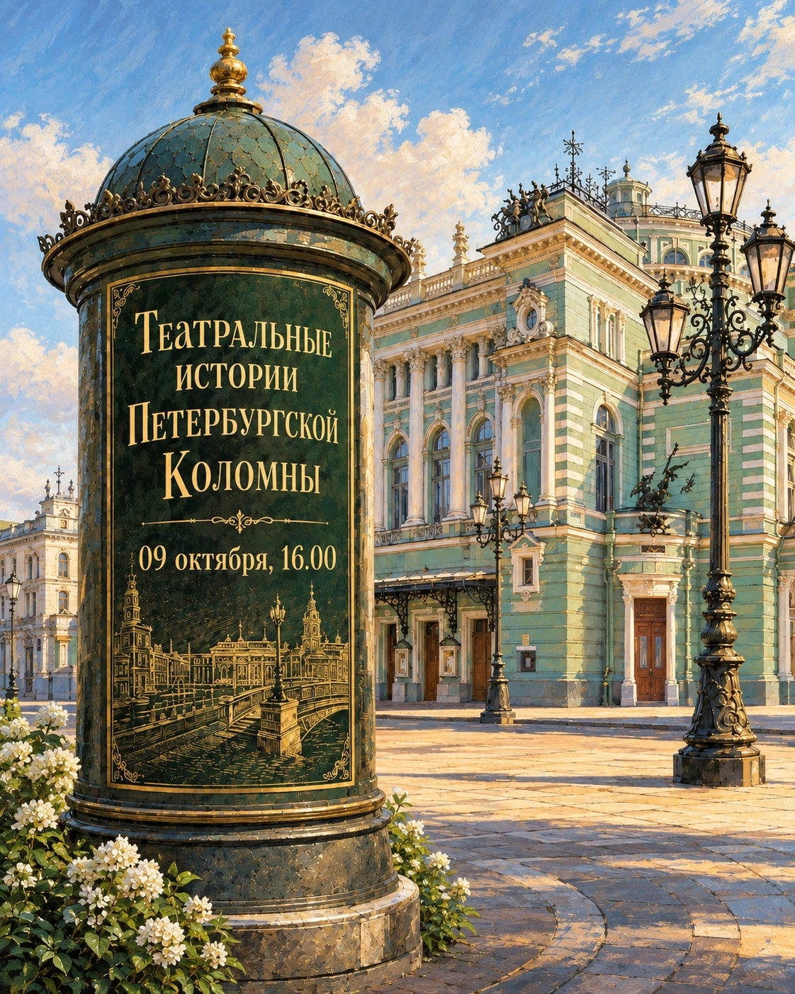 🌿 «Театральные истории Петербургской Коломны» — бесплатная экскурсия