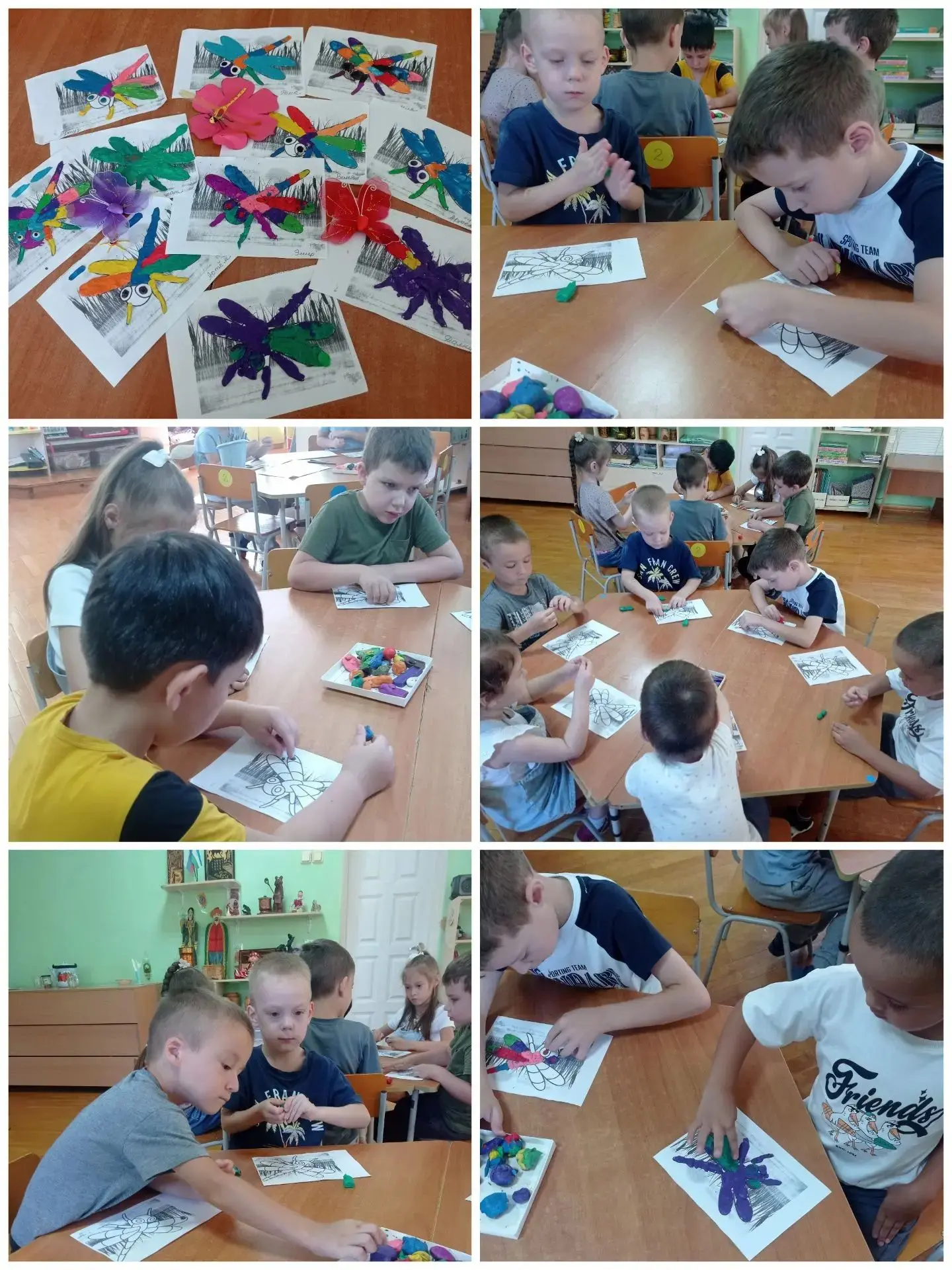 В жаркий летний день мы увидели с ребятами стрекозу!