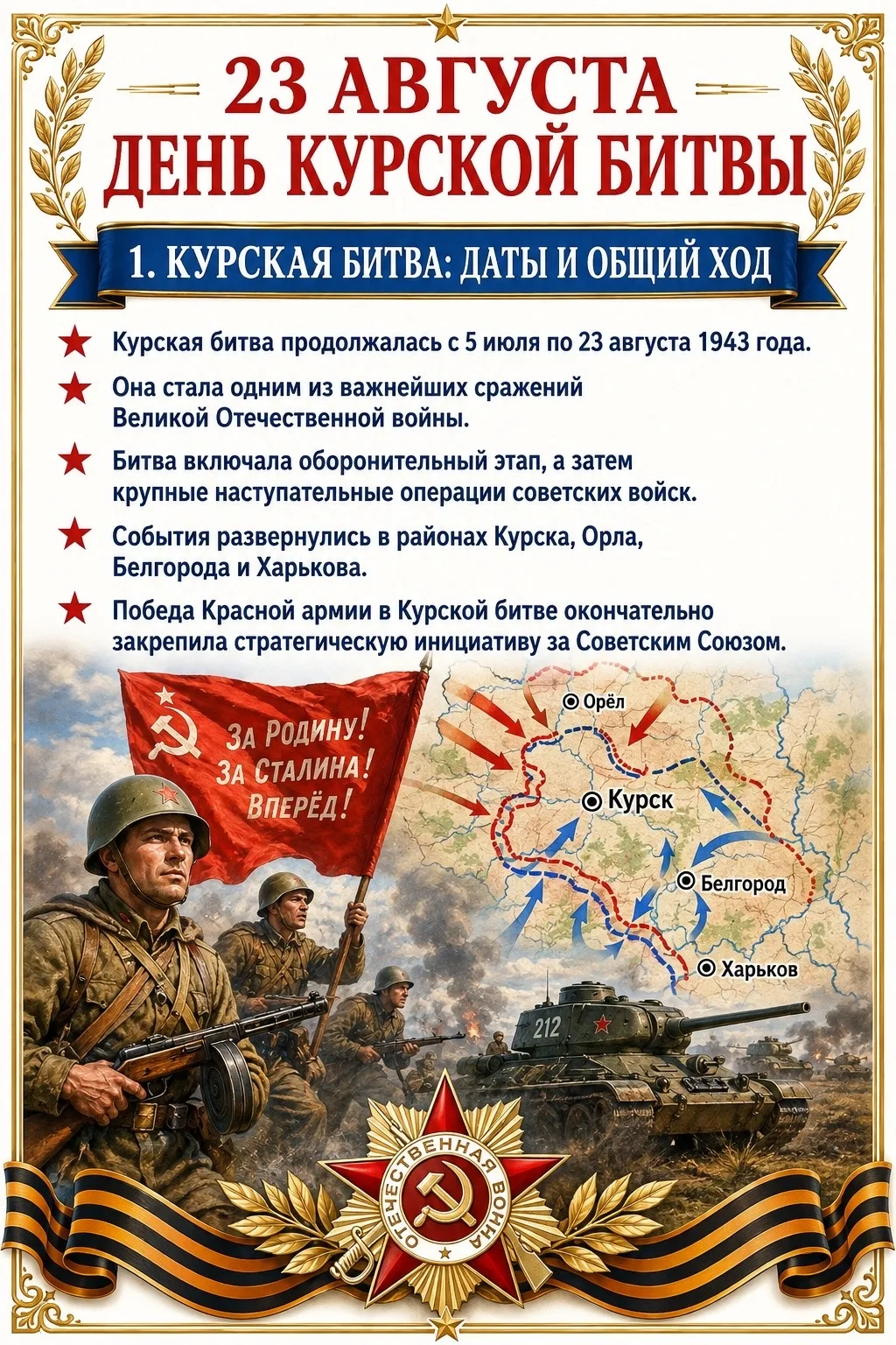 ⭐️Курская битва — поворотный момент Великой Отечественной войны