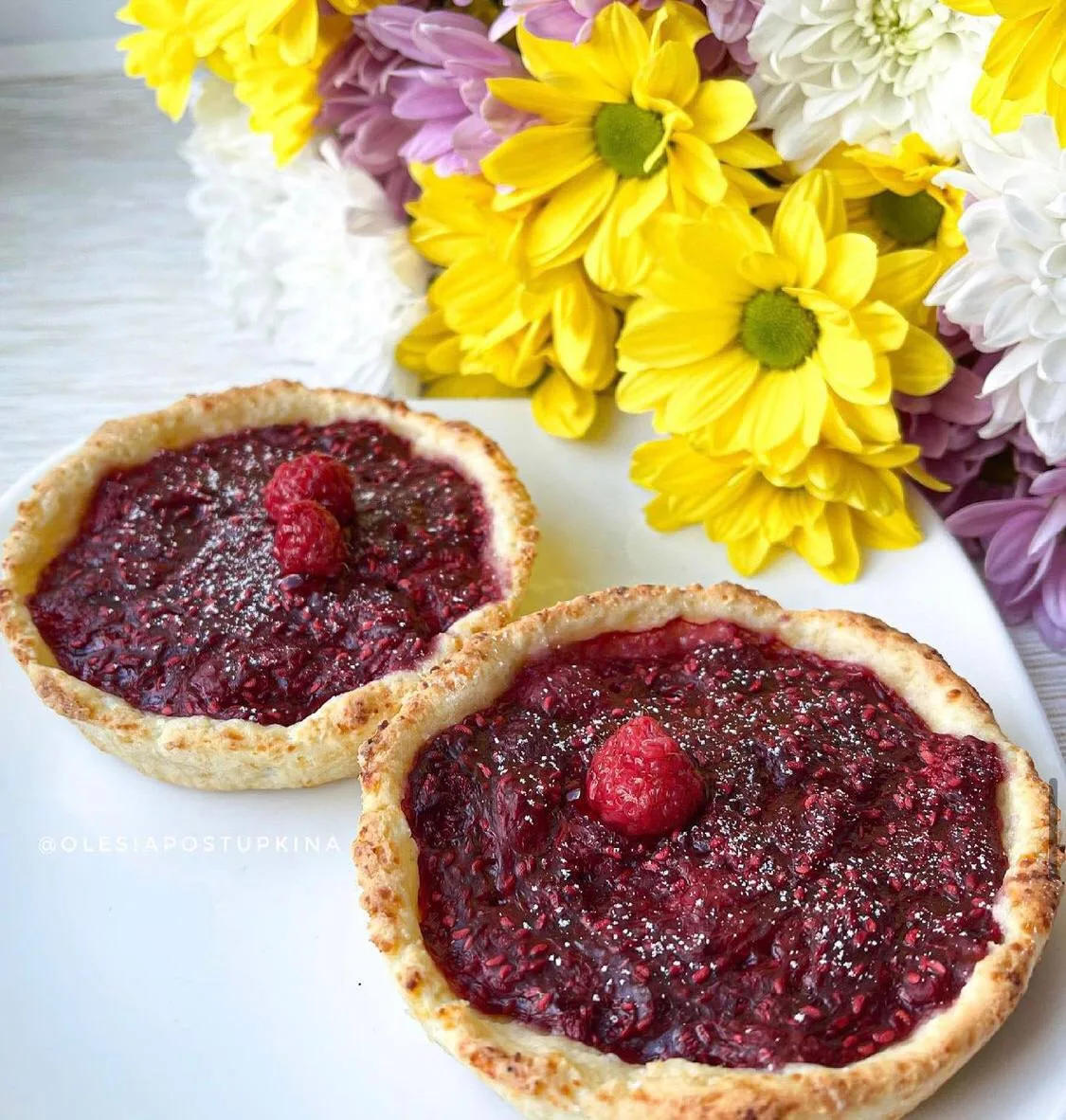 ТВОРОЖНЫЕ КОРЗИНОЧКИ С МАЛИНОЙ😍