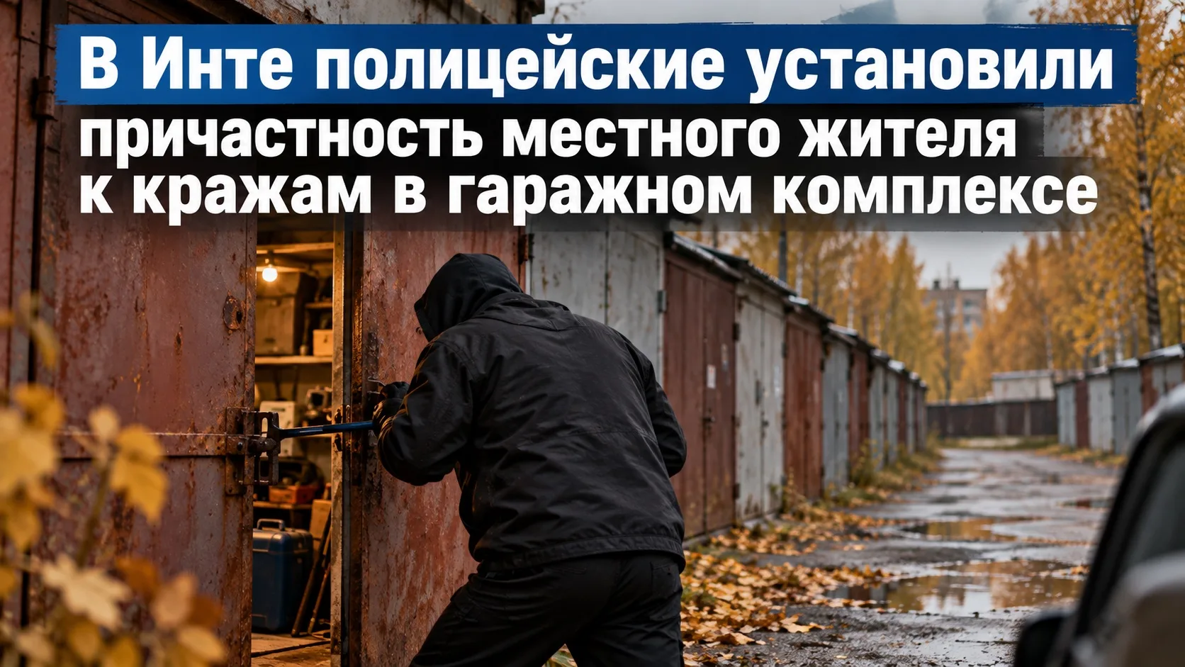 В Инте полицейские установили причастность местного жителя к кражам в гаражном комплексе