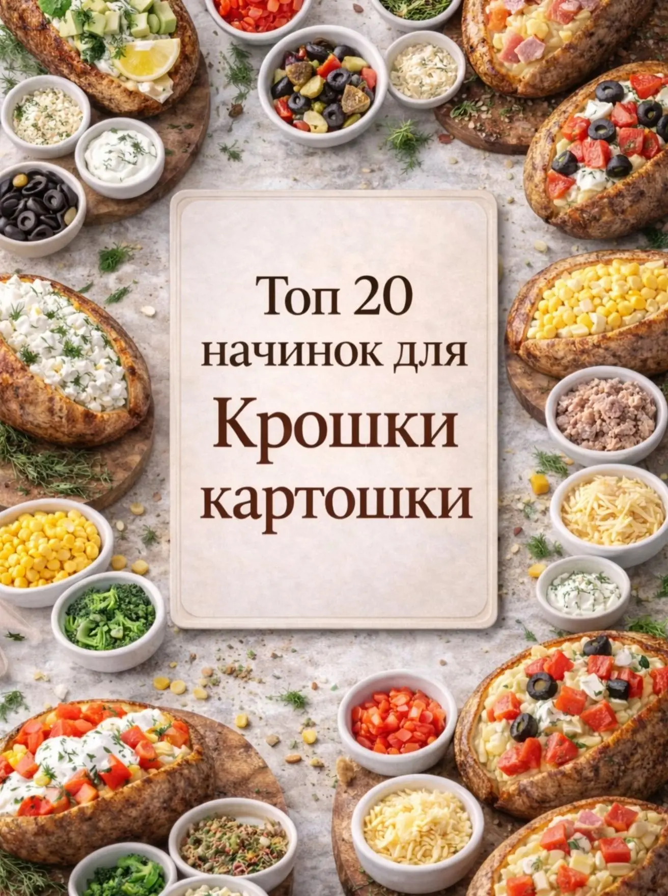 ТОП - 20 НАЧИНОК ДЛЯ КРОШКИ КАРТОШКИ  Торты. Десерты. Рецепты.