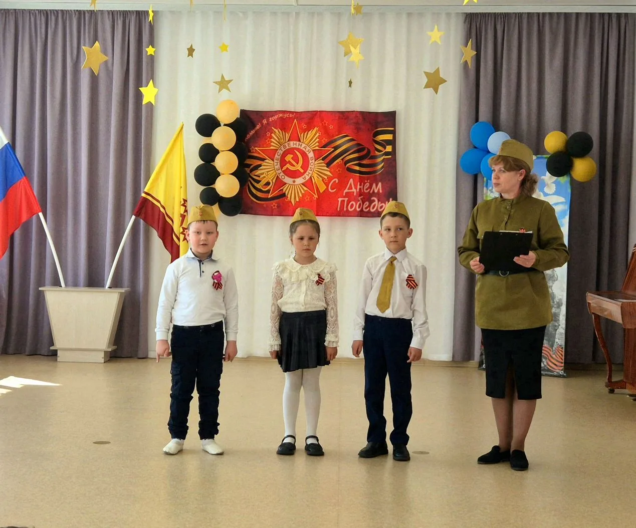 🎉 Сегодня в нашем детском саду прошло торжественное мероприятие, посвящённое Дню Победы!