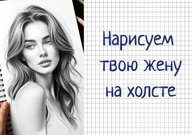 Твоя жена влюбится в тебя снова – закажи портрет на холсте и покори её сердце во второй...