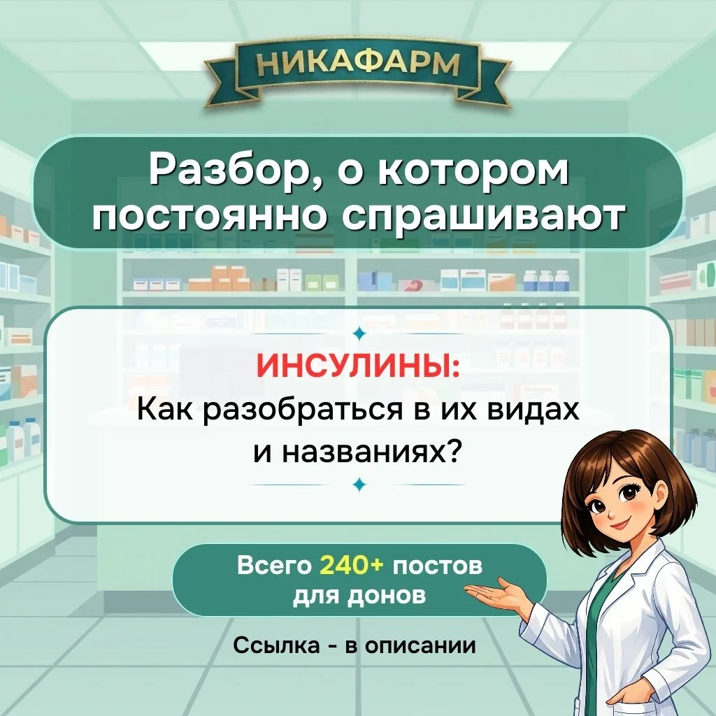 🔴 РАЗБОР, О КОТОРОМ ЧАСТО СПРАШИВАЮТ

Коллеги, а вы хорошо разбираетесь в инсулинах? 
Судя по тому,