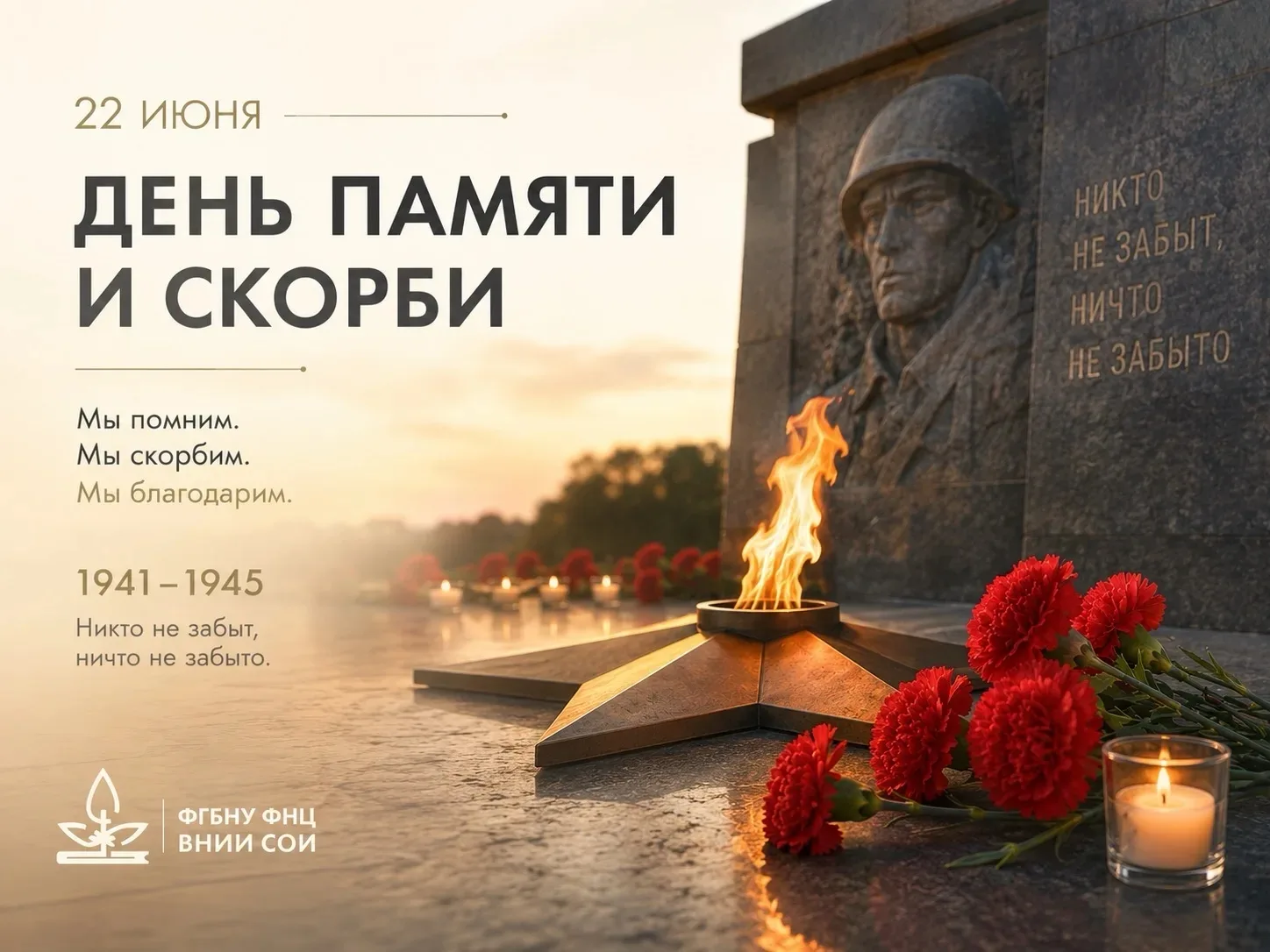 🕯День памяти и скорби: 85 лет трагедии, обрушившейся на страну ранним летним утром 1941-го года. 


