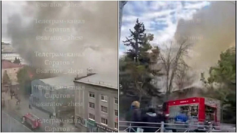 🔥Сегодня утром в Кировском районе Саратова загорелась кровля двухэтажного расселенного...