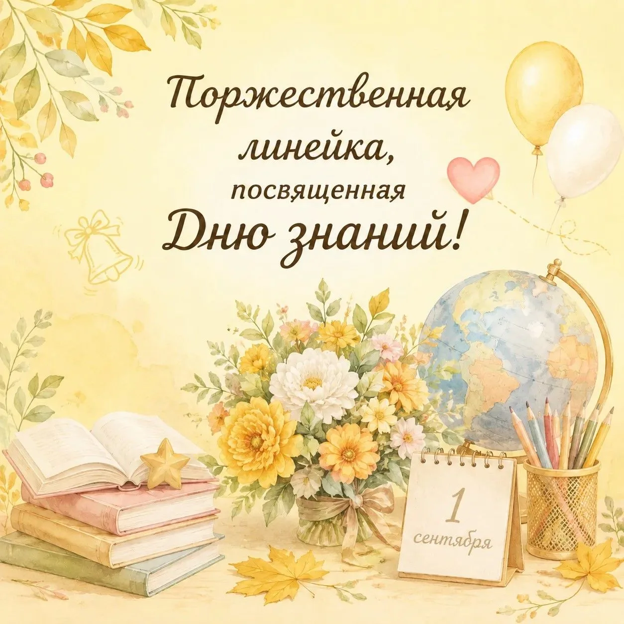 🎊Торжественная линейка, посвященная Дню знаний состоится для обучающихся 1-х, 6.3Ю, 7К...
