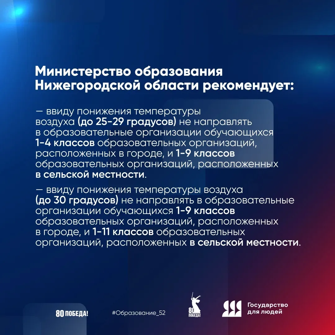Министерство образования Нижегородской области рекомендует: