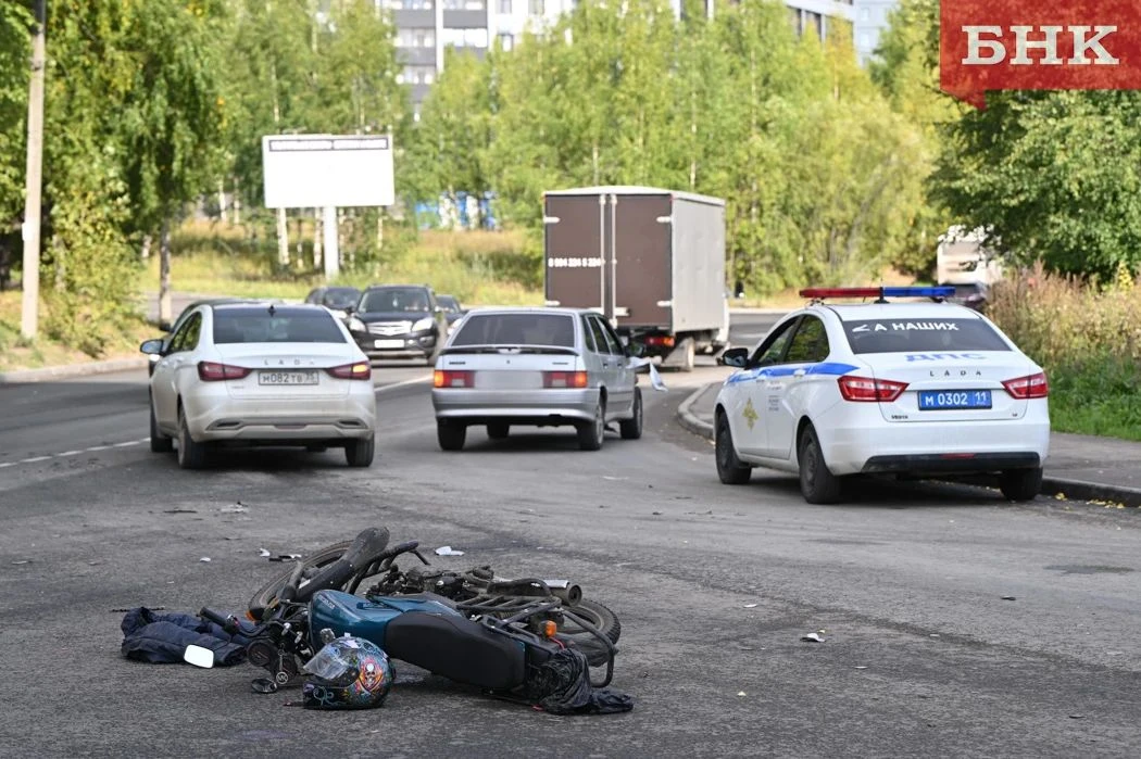 🏍️ Утро в Сыктывкаре началось с встречи мотоцикла и легковушки