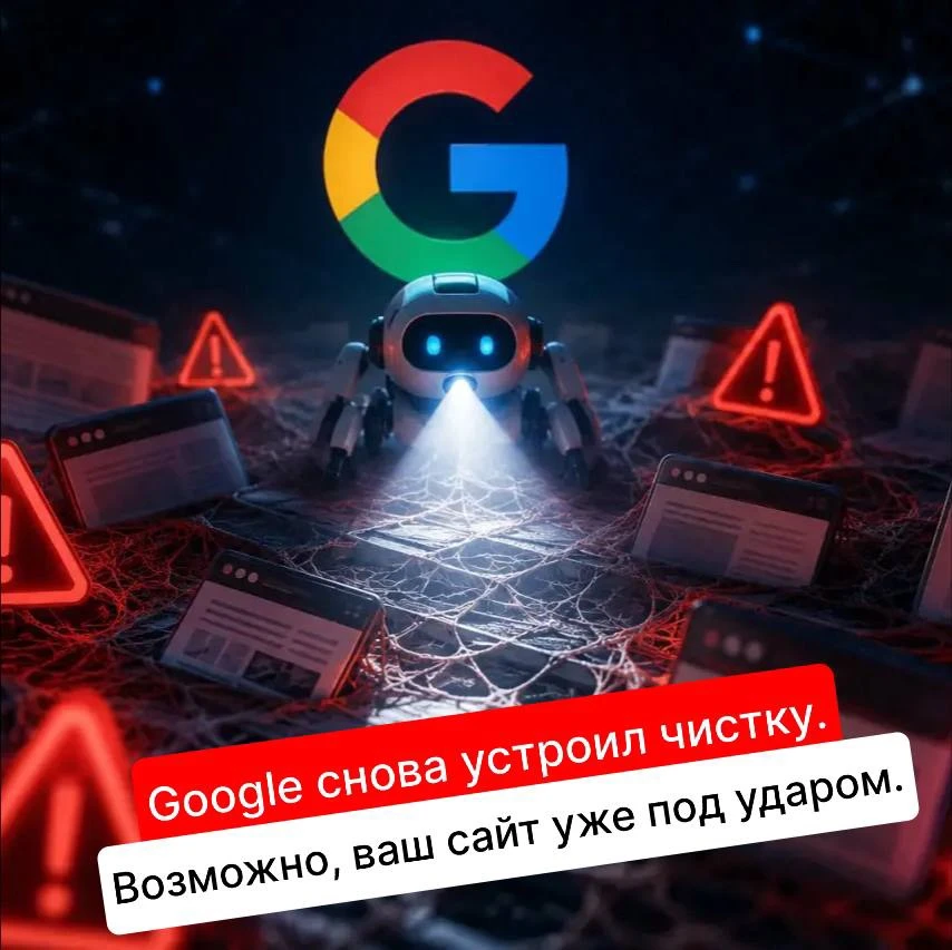 🚨 Google снова нажал красную кнопку. И тысячи сайтов уже почувствовали это на себе.
