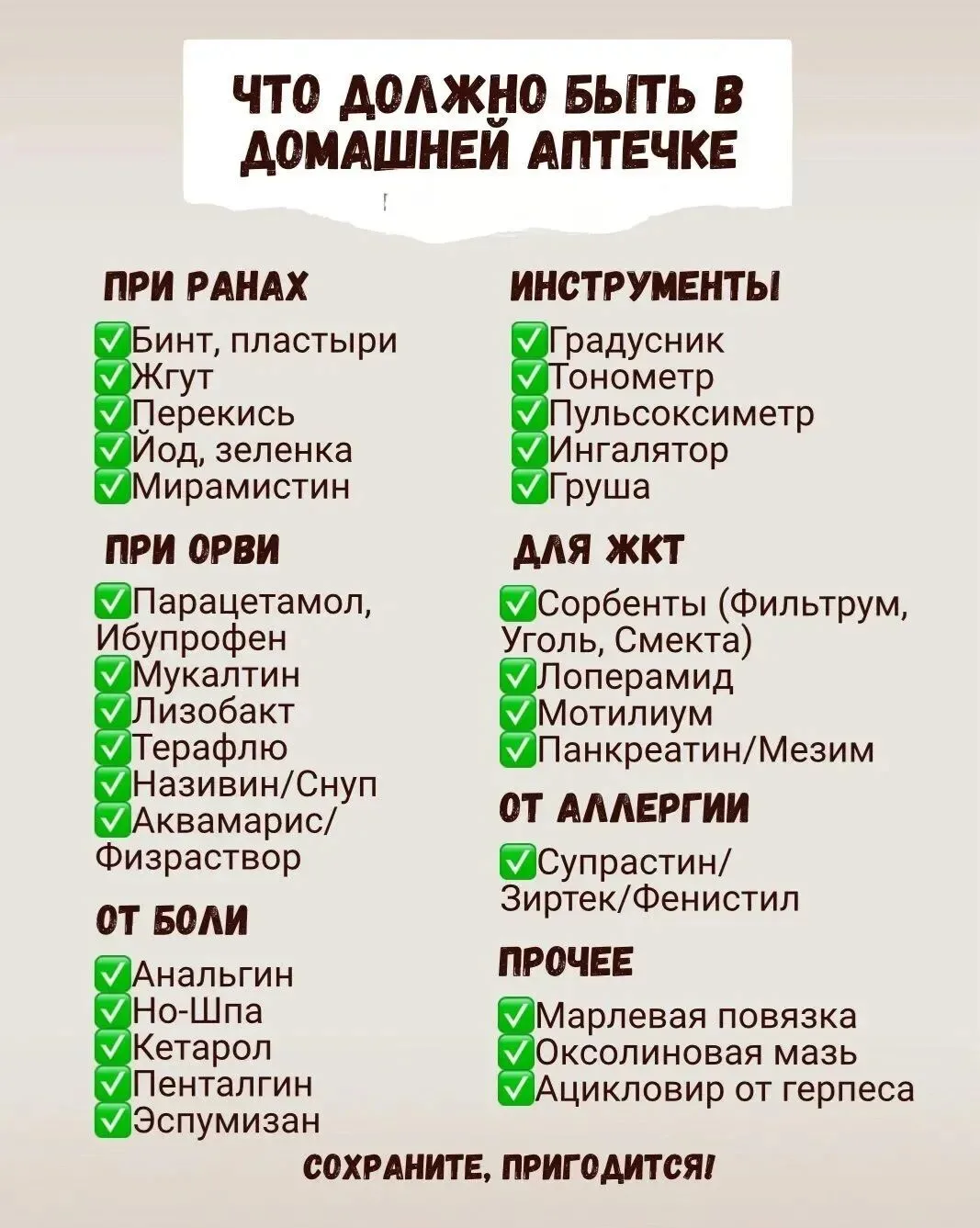 🛑Собираем домашнюю аптечку! Что в ней должно быть?
Будьте здоровы ❤